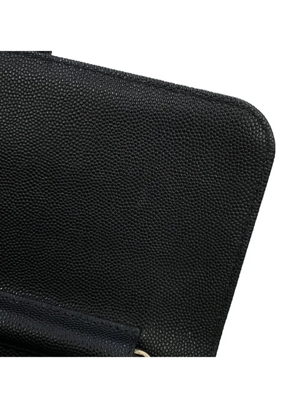 Chanel Chain Shoulder Bag CC Logo Quilted Flap Small Caviar Leather Black